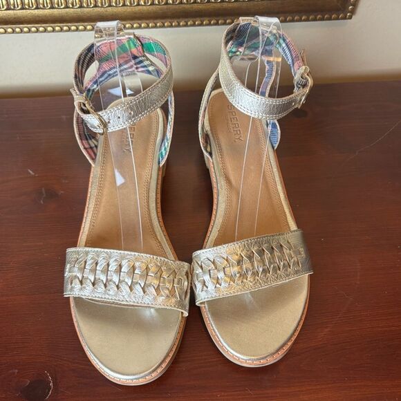 Sperry Women's Seaport City Sandal Ankle Strap Woven Leather Sandal Size 9.5 NEW - Picture 6 of 15